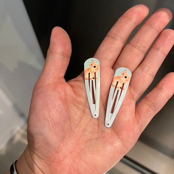 Cute Hair Clip Pin Bunny Rabbit Dog Puppy Pet Kawaii New Accessory Pastel Piece - Picture 2 of 4